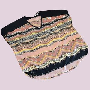 Mixed media Sleeveless BLOUSE  Size Large